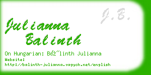 julianna balinth business card